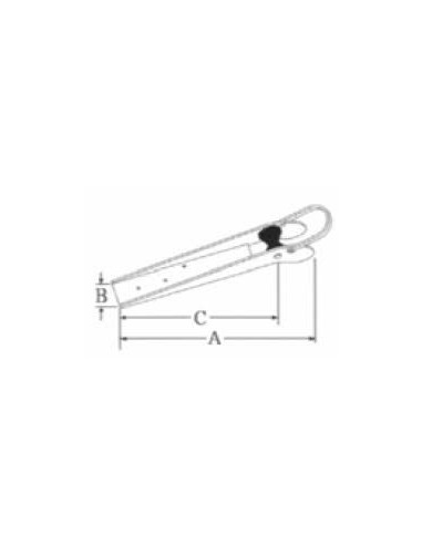 davier de proue inox 589 x 97 x 458