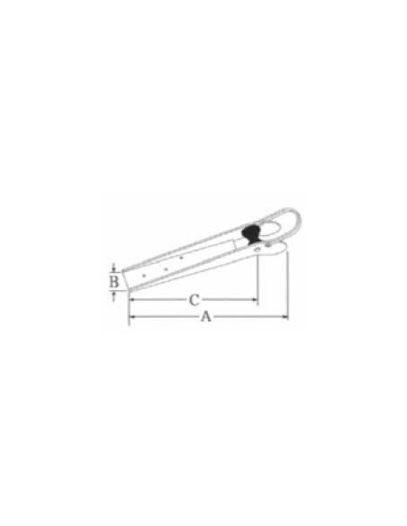 davier de proue inox 589 x 97 x 458