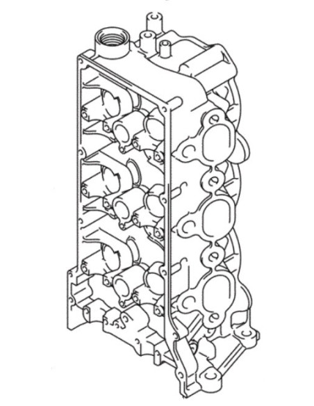 culasse nue bâbord DF200 DF225 DF250 de 2004 et +