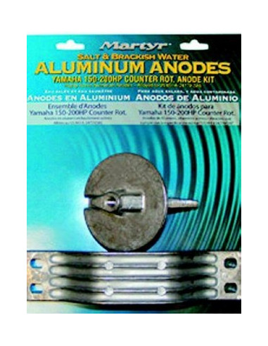 kit anodes alu yamaha 150 / 200 cv contre rotation