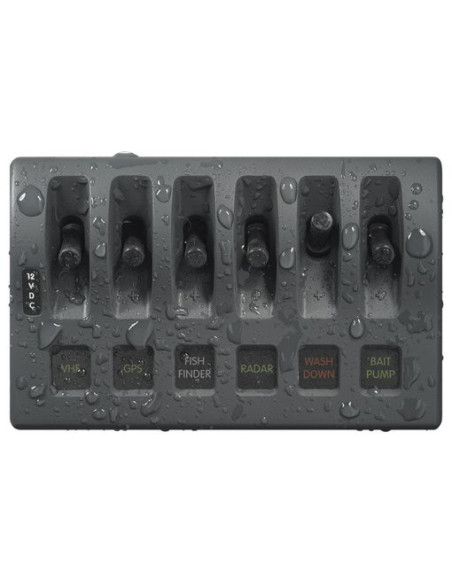 tableau électrique profilé plastique gris 6 positions