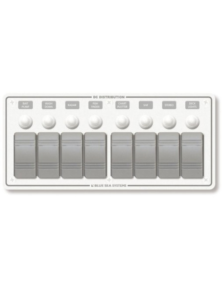 tableau électrique profilé plastique gris 8 positions