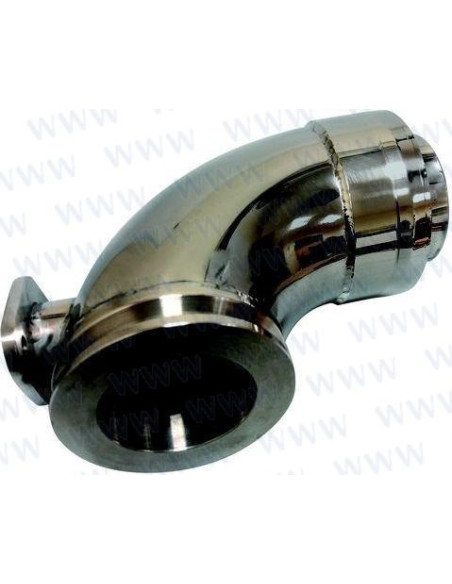 coude d'échappement inox pour volvo 30/40 sans support