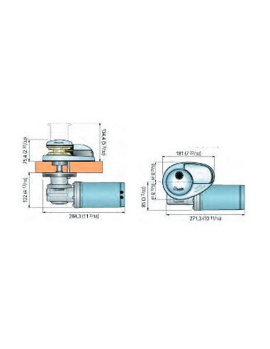 guindeau vertical 500W - 12V - chaîne de 6