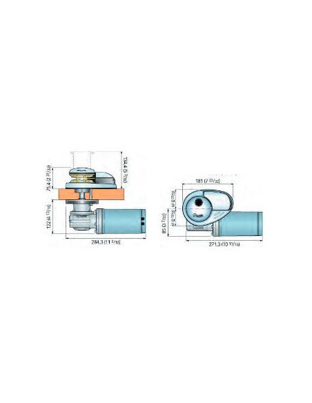 guindeau vertical 500W - 12V - chaîne de 6