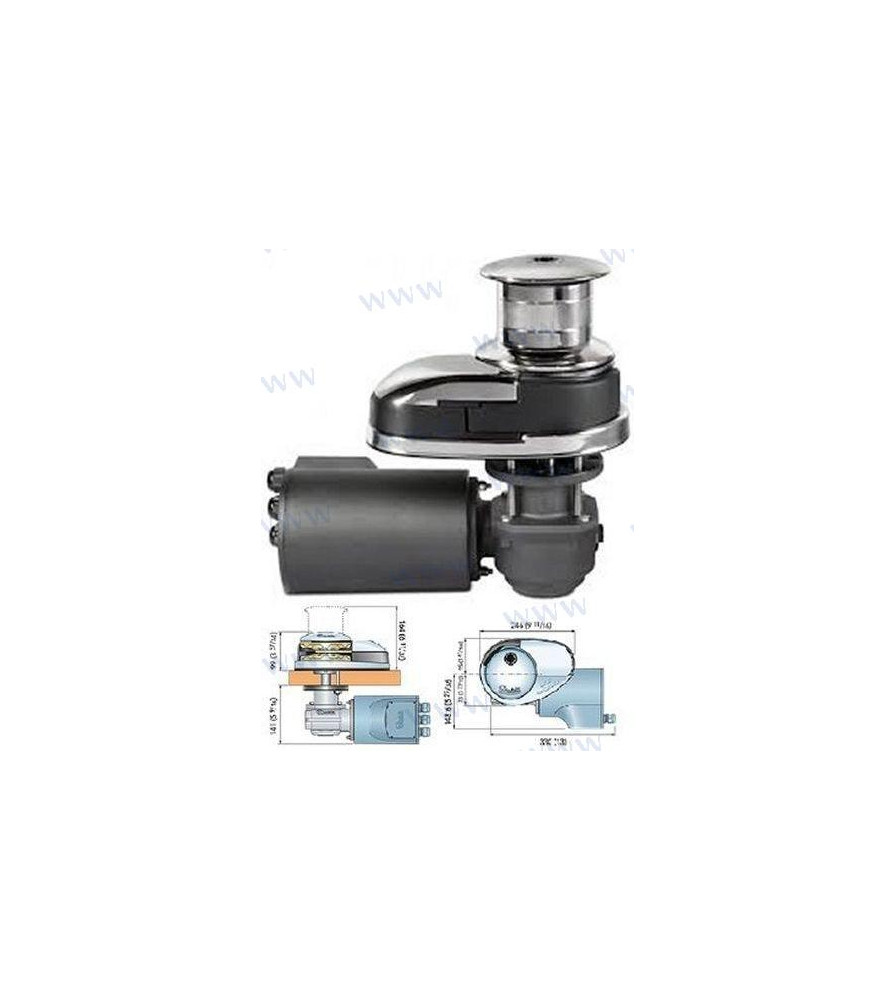 guindeau vertical 1000W - 12V - chaîne de 8 - avec poupée guindeau vertical 1000W - 12V - chaîne de 8 - avec poupée
