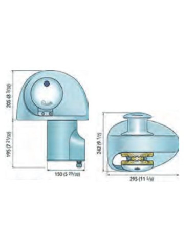 guindeau vertical 700W - 12V - chaîne de 6 - avec poupée