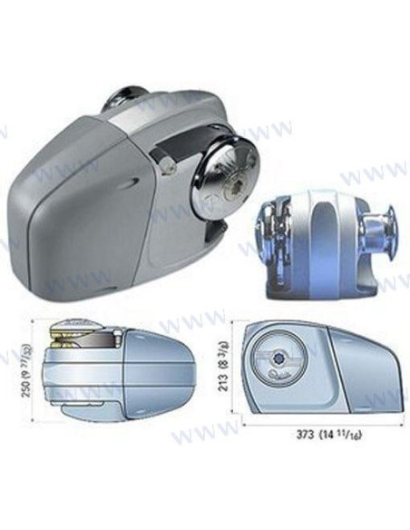 guindeau horizontal 1000W - 12V - chaîne de 8 - avec poupée
