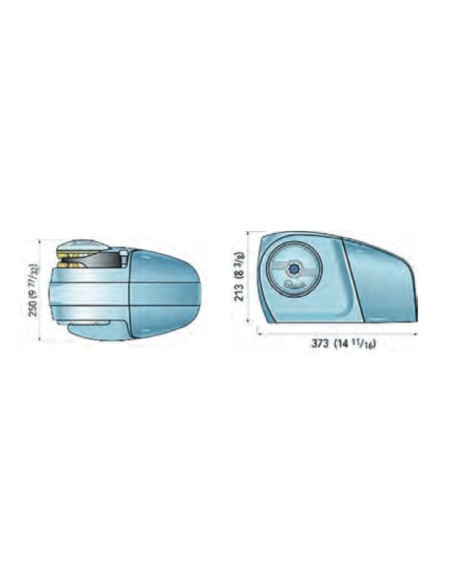 guindeau horizontal 1000W - 12V - chaîne de 8 - avec poupée