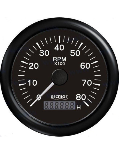 compteur 2 fonctions : compte tours de 0 à 8000 + heure